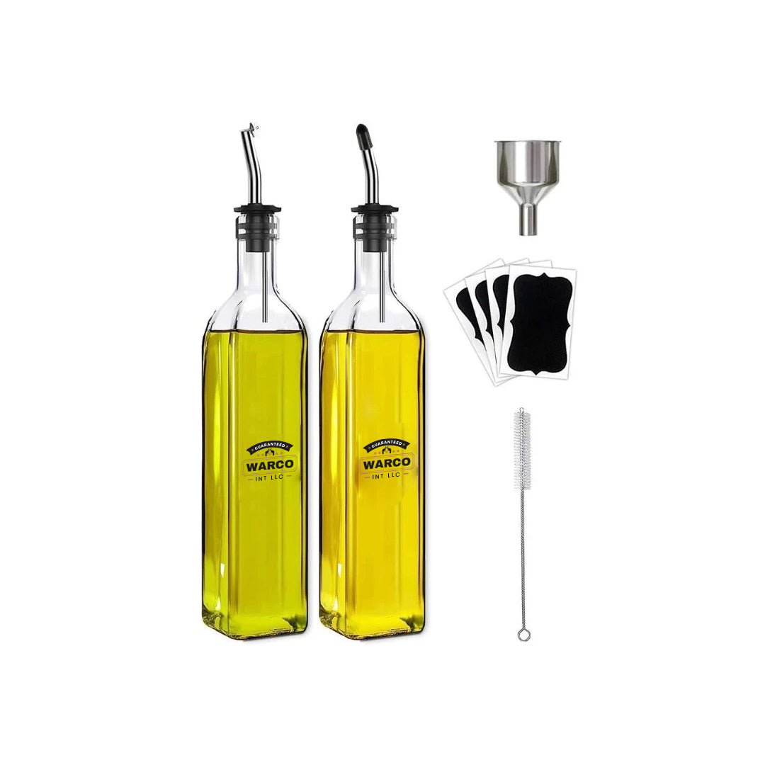 2 Pcs Glass Olive Oil Dispenser