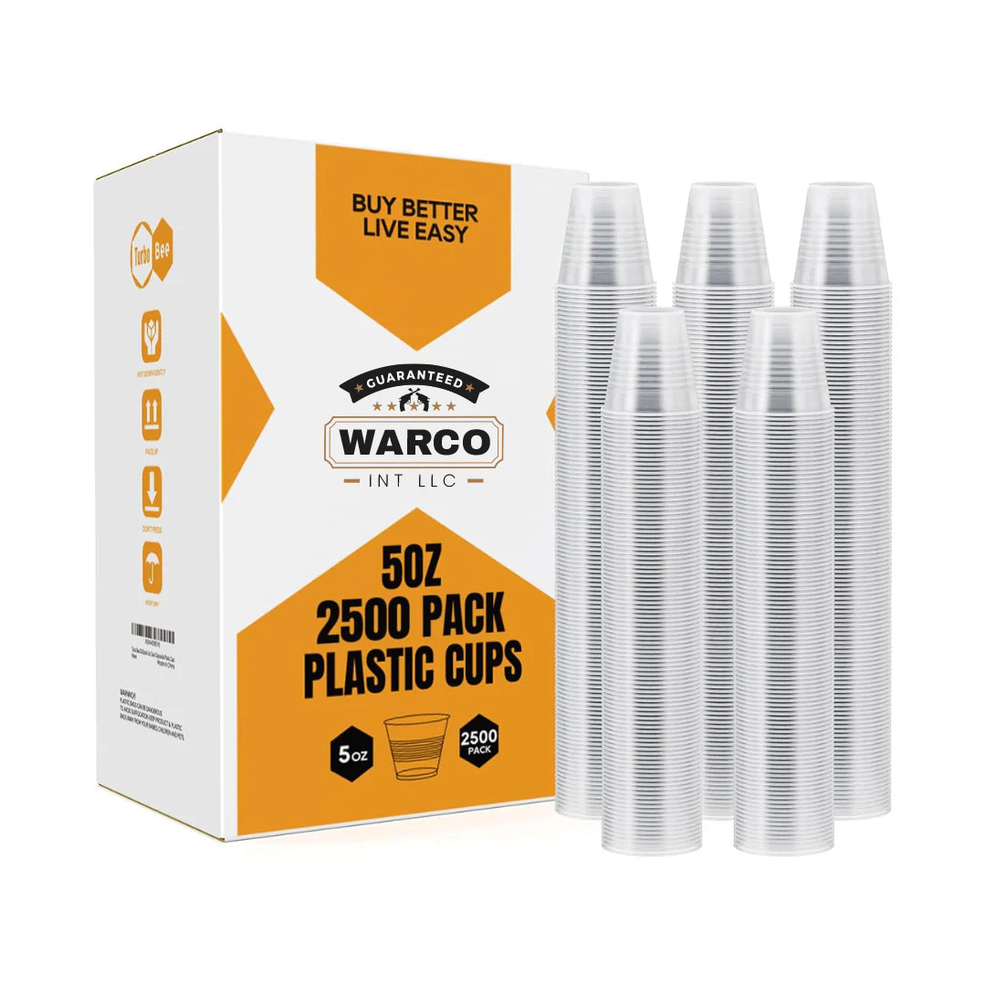 2500Pack 5oz Clear Plastic Cups
